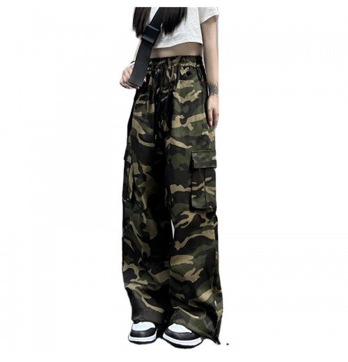 RG-Wholesale Camo Cargo Parachute Pant High Street Fashionable Loose Women'S Pants & Trousers RG-Wholesale Camo Cargo Parachute Pant High Street Fashionable Loose Women'S Pants & Trousers