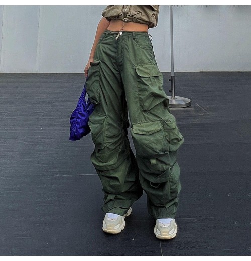 2025 Newest Streetwear Fall Winter Fashion Vintage Unique Casual Baggy Pocket Loose Straight Cargo Women's Pants & Trousers 2025 Newest Streetwear Fall Winter Fashion Vintage Unique Casual Baggy Pocket Loose Straight Cargo Women's Pants & Trousers
